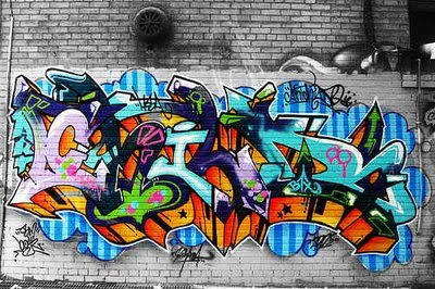 graffiti alphabet mural