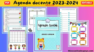 Agenda docente 2023 para imprimir pdf gratis