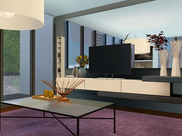 salon déco moderne sims 3