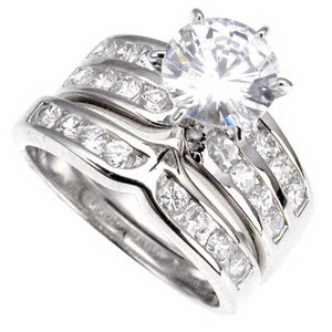 white gold wedding ring sets