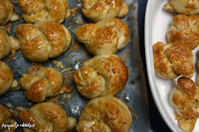 Soft Pretzel Knots with Cheese and Honey Butter ready to eat from www.anyonita-nibbles.com