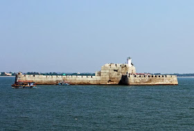 Diu Prison with boats