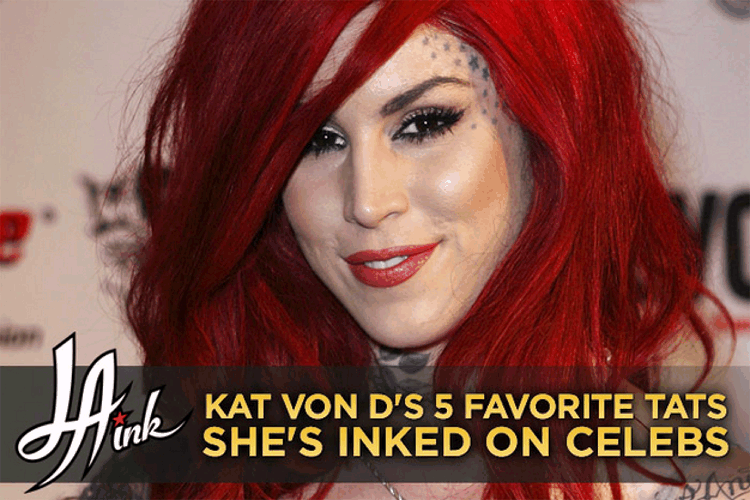 Kat Von D the star of the TV show'LA Ink' has tattoo'd all kinds of people