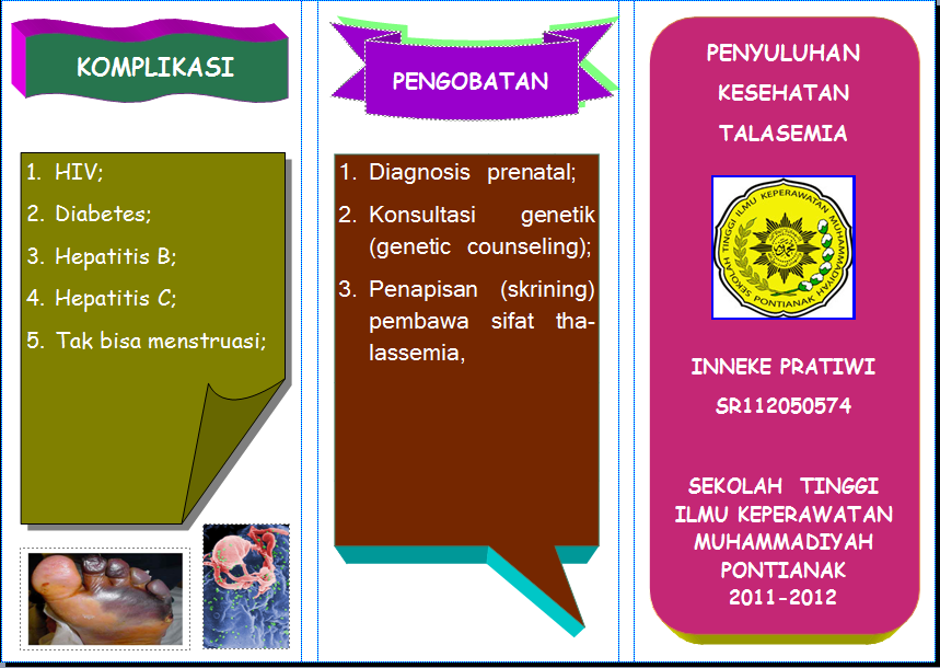 Contoh Leaflet Thalasemia pengertian Thalasemia penyebab Thalasemia 