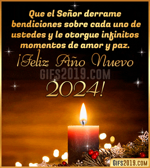 Feliz año nuevo 2024 bendiciones