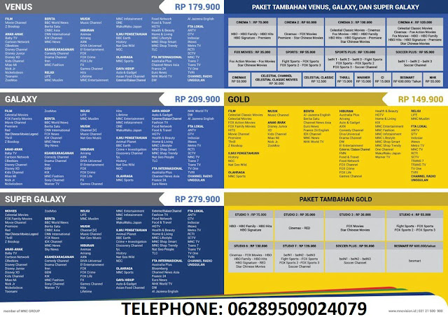 Harga Terbaik Paket Galaxy Indovision 2018 - 2019