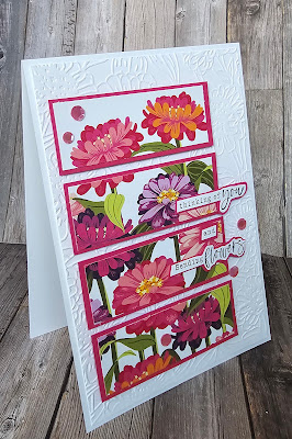 Simply zinnia stampin up pattern paper techniques