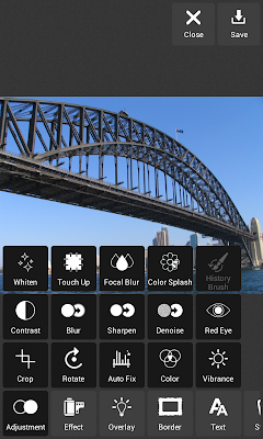 Pixlr Express: Photo Adjustment options