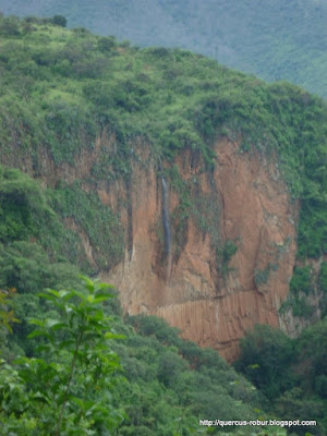 Cascada que se forma en verano a unos cientos de metros del Salto del Nogal