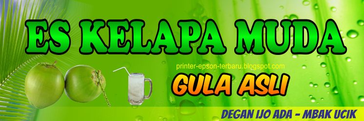  Desain  Banner Es Kelapa Muda Cdr