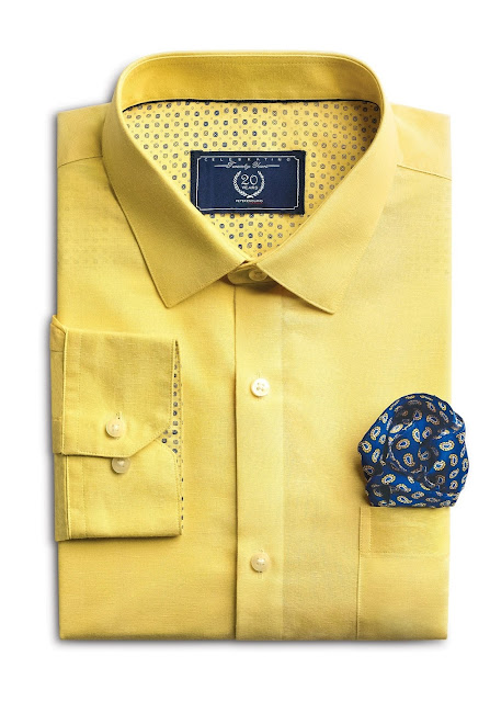 Sunset Yellow Shirt from Forma- Linens collection by Peter England_Rs 15...