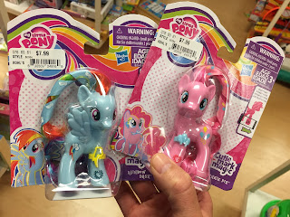 MLP Cutie Mark Magic Pinkie Pie and Rainbow Dash Ribbon Hair Brushables