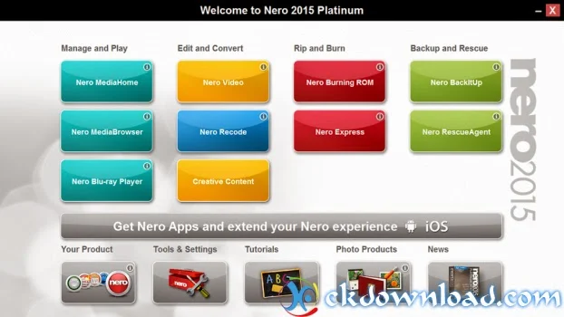 Nero 2015 Platinum 16.0.02900 Full Key Crack - Ghi đĩa CD/DVD/Blu-ray chuyên nghiệp