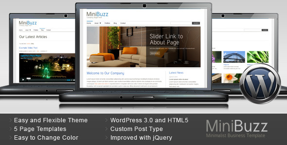 MiniBuzz - Minimalist Business Wordpress Theme Free Download by ThemeForest.