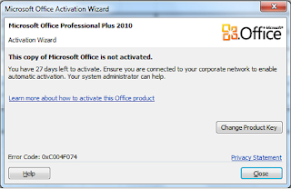 Cara memusnahkan this copy of microsoft office is not activated