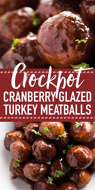 CROCK POT CRANBERRY GLAZED TURKEY MEATBALLS