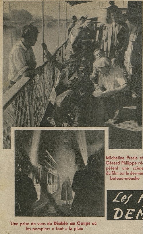 tournage du "Diable au corps" (Ciné-Miroir 7 février 1947)