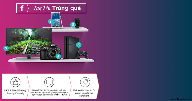 Tag tên trúng quà trên Lazada vòng quay may mắn