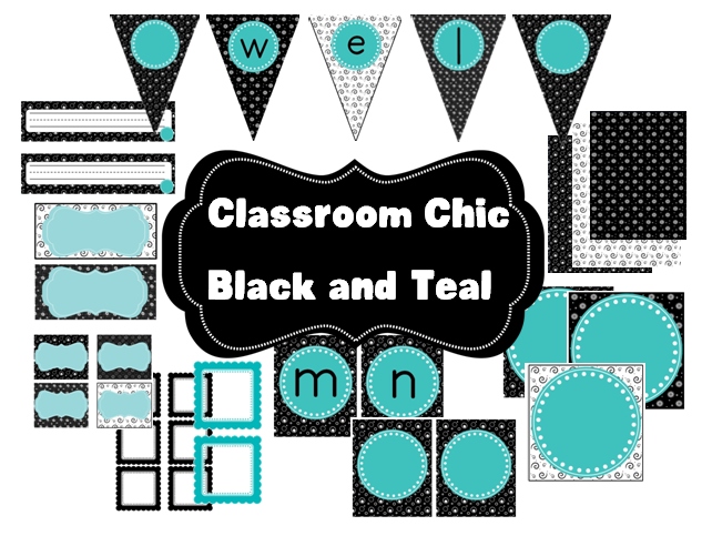 Teal And Black Classroom Decor | Modern World Furnishin Designer Blog