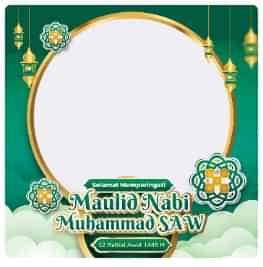 gambar bingkai twibbon maulid nabi 1445 hijriah 2023