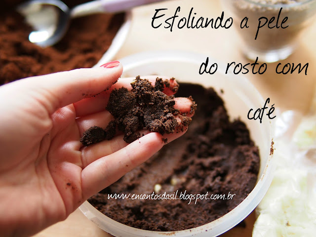 Esfoliante para o rosto de café