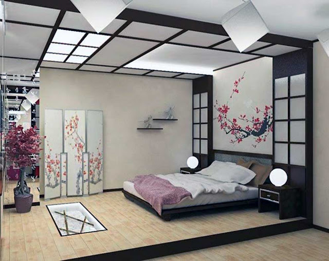 Japanese Bedroom Interior Design painting Decoration Ideas