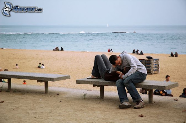 Couples sitting on bench