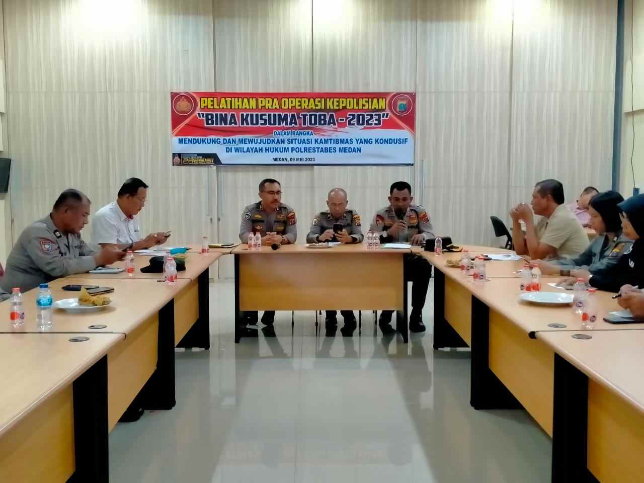 Polrestabes Medan Gelar Latihan Pra Operasi Bina Kusuma Toba 2023