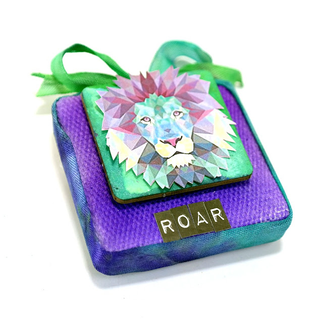 Watercolor Roar Lion Mini Canvas by Dana Tatar for Tando Creative