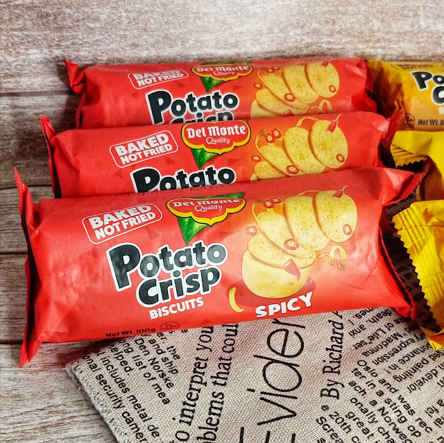 Del Monte Potato Crisp Biscuits - Spicy Flavor Bundle of 3