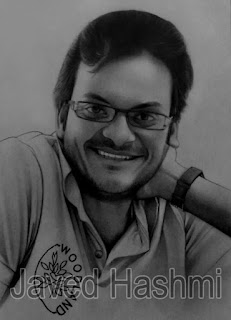 karnataka, based, boy, pencil, portrait, drawing, famous, indian artist