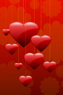 Valentine Hearts iPhone Wallpaper