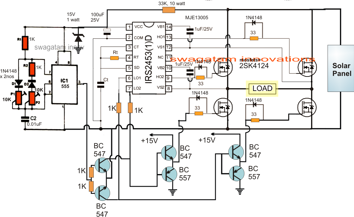 Solar Inverter Circuit for 1.5 Ton AC