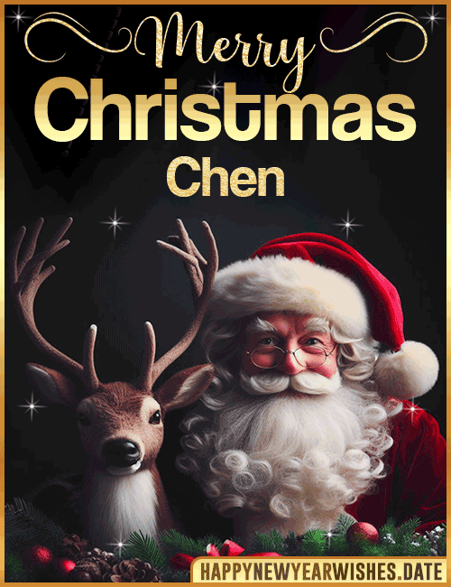 Merry Christmas gif Chen