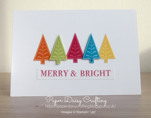 Merry Mistletoe from Stampin' Up! - bright colourful Christmas card