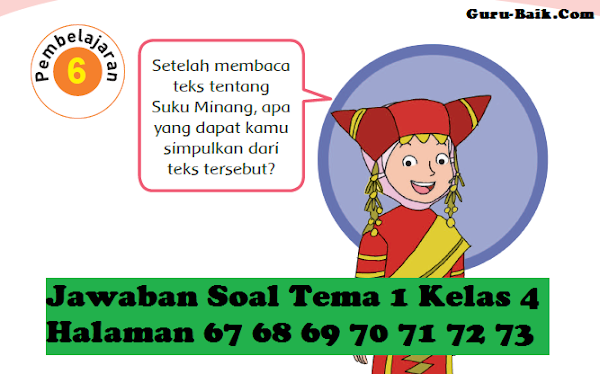 jawaban soal buku kelas 14 tema 1 halaman 67 - 73 k13