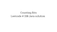 Counting Bits leetcode java solutuion