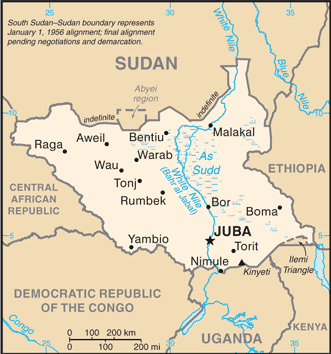 South Sudan maps