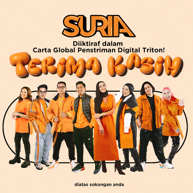 Suria FM Berjaya Diiktiraf Global Duduki Tangga Ke-30 dalam Carta Penstriman Digital Triton