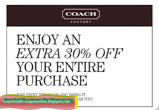 Free Printable Coach Coupons