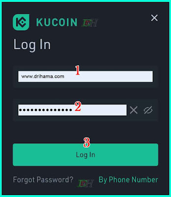تسجيل الدخول kucoin log in