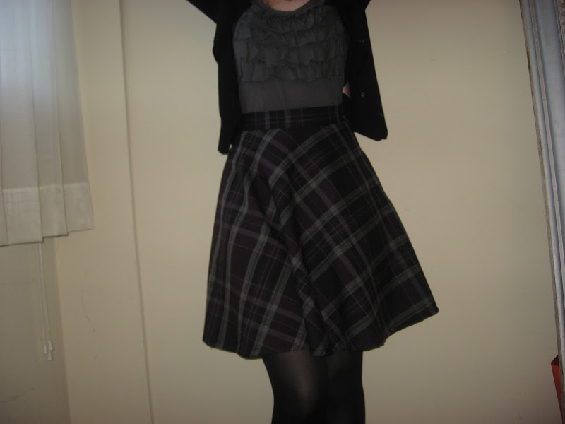 Plaid Half Circle Skirt