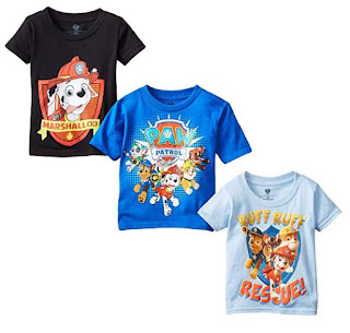 Nickelodeon Boys' Paw Patrol Pack of Three T-Shirts