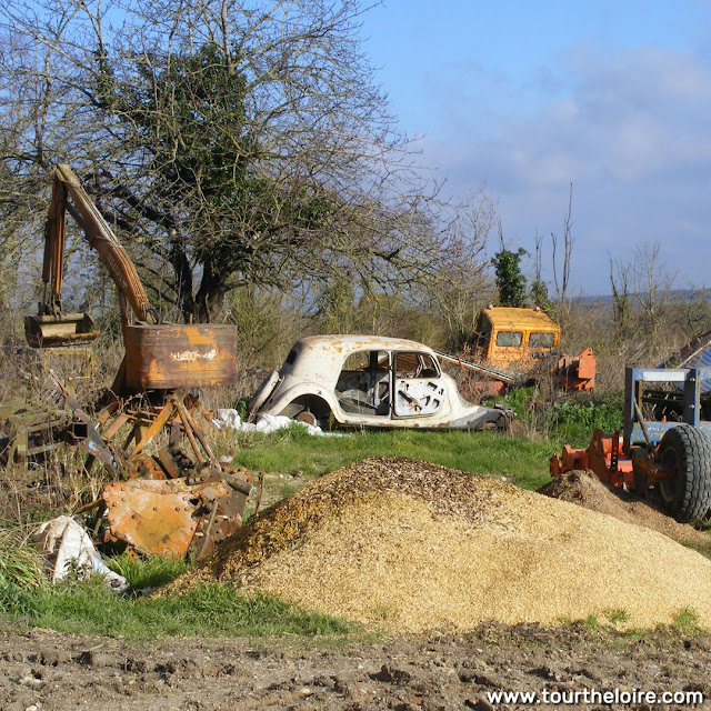 A pre-WWII Citroen Traction Avant at the site of the last battle before France's surrender, Vienne, France. Photo by Loire Valley Time Travel.