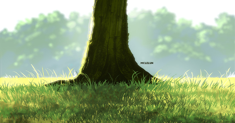 photoshop default brush tree painting