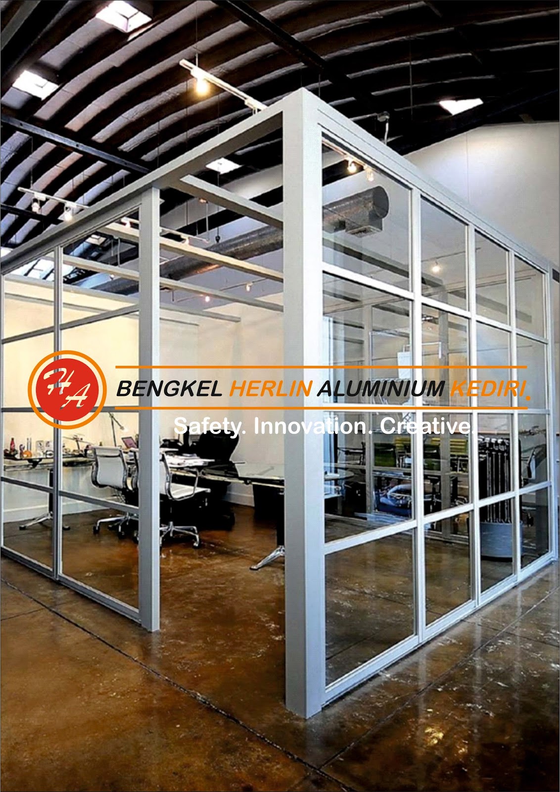 Jual Aneka Pintu Aluminium Kaca Untuk Kantor Bank Sekolah 