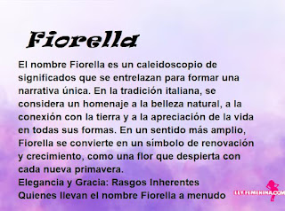 significado del nombre Fiorella