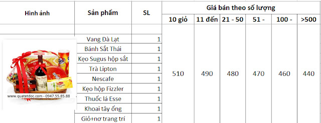 gio qua tet, giỏ quà tết, giỏ quà công nhân