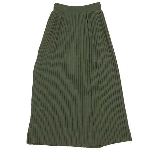 Piano Shirring Banded Long Skirt