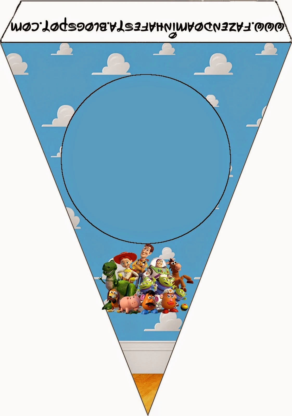 Free Printable Bunting of Toy Story 3.